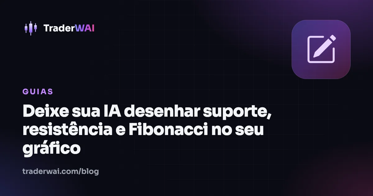 Deixe sua IA desenhar suporte, resistência e Fibonacci no seu gráfico