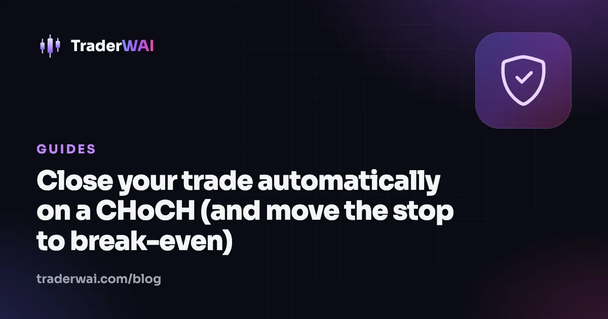 Close your trade automatically on a CHoCH (and move the stop to break-even)