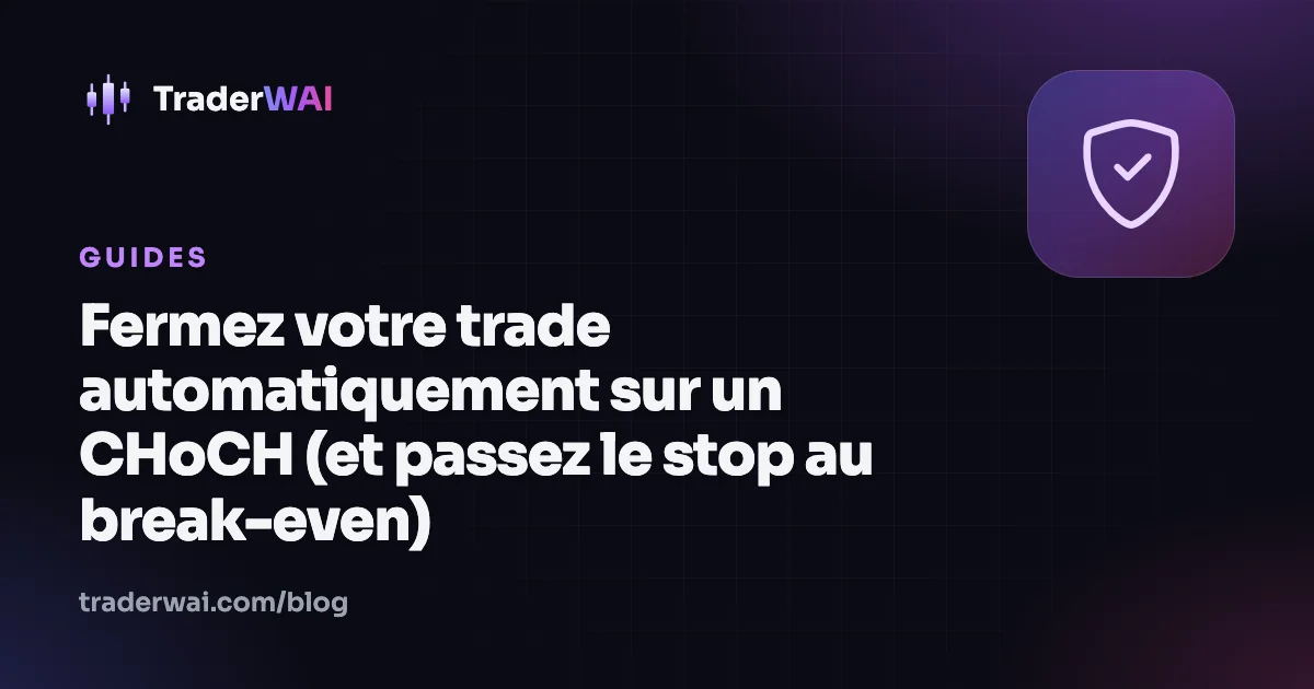 Fermez votre trade automatiquement sur un CHoCH (et passez le stop au break-even)
